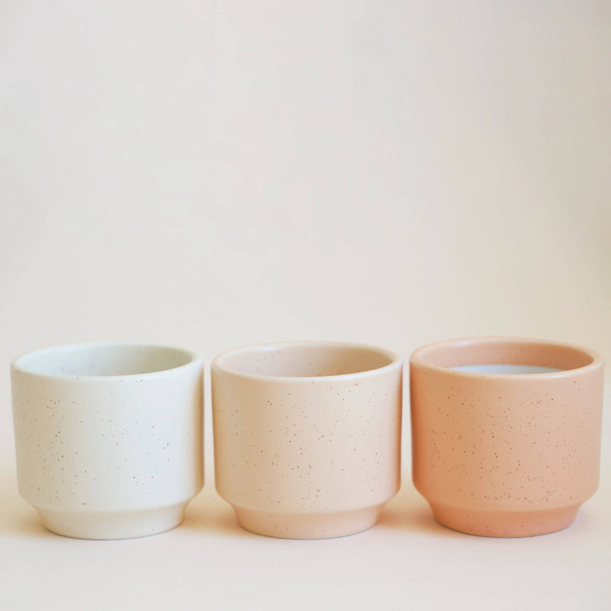 Parker Planter | Vanilla Speckle 4.5&quot; &amp; 6.75&quot;