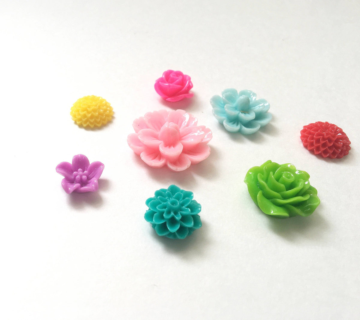 Resin Flowers Magnet Sets | 8 pc