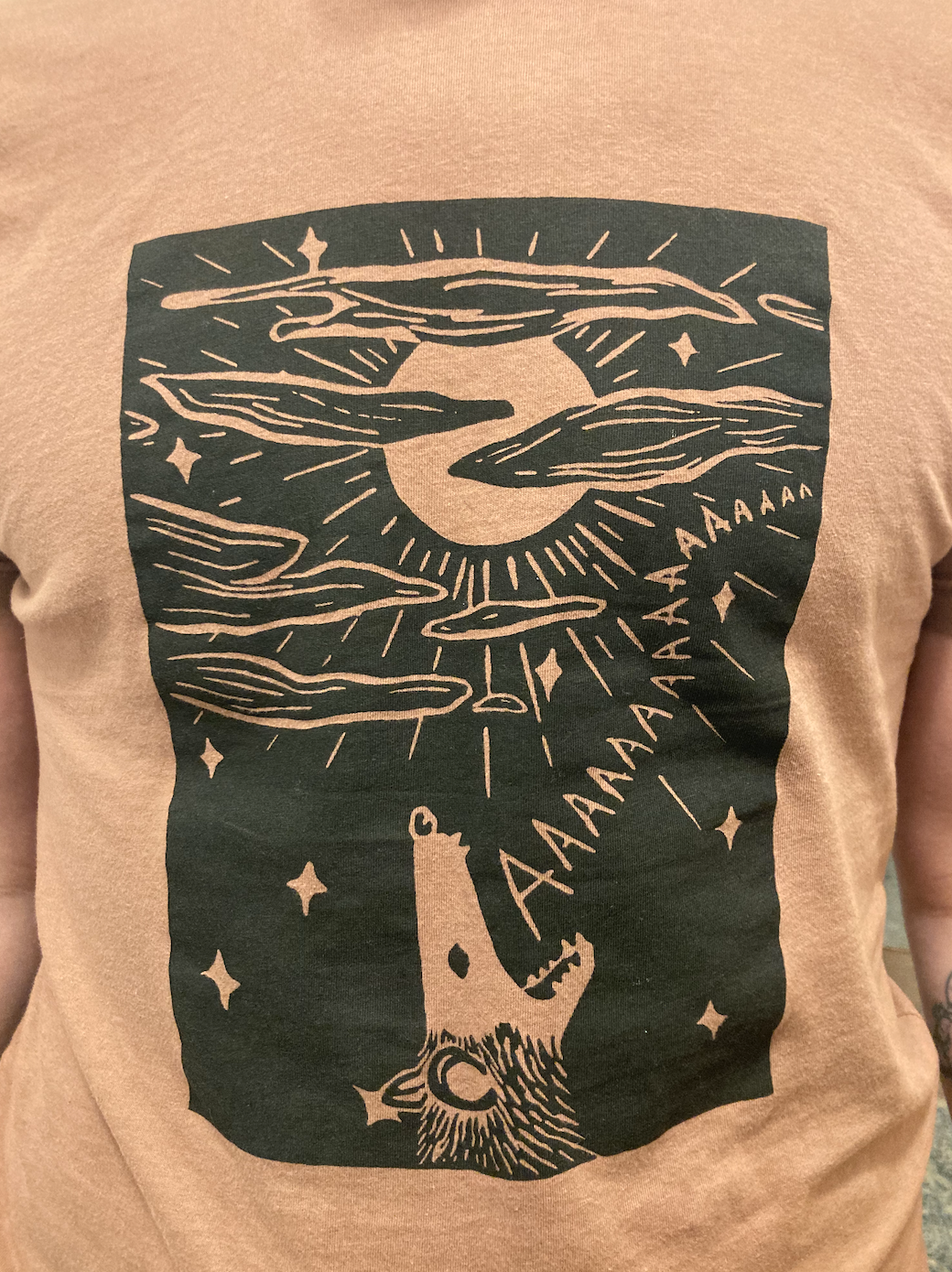 Possum Screaming at the Moon T-Shirt