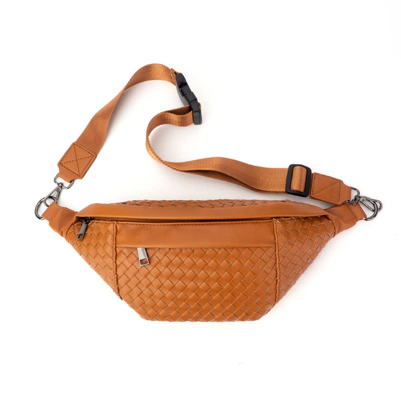 The Riley Woven Sling Bag | Vegan Leather