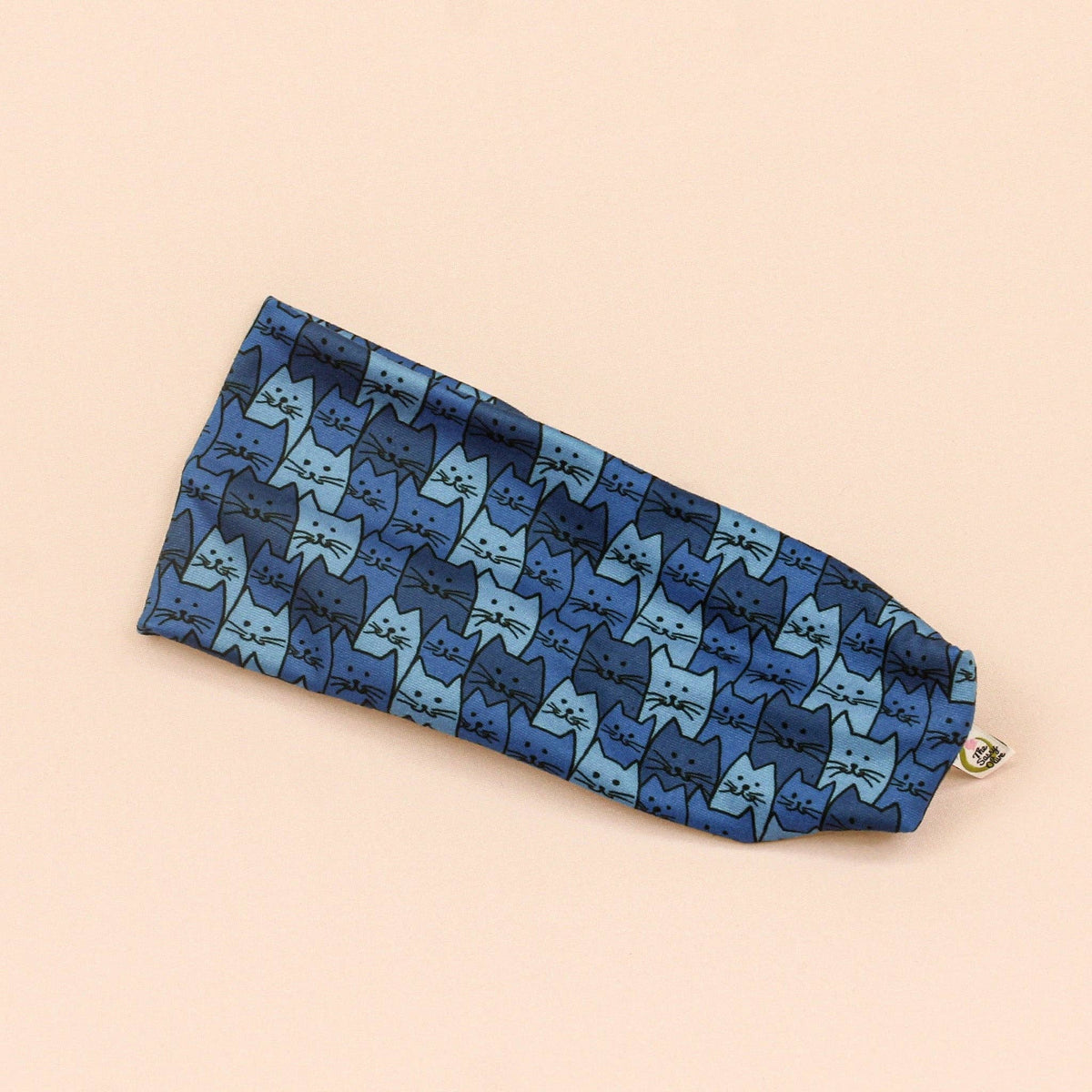 Blue Whimsy Cat Stretch Headband