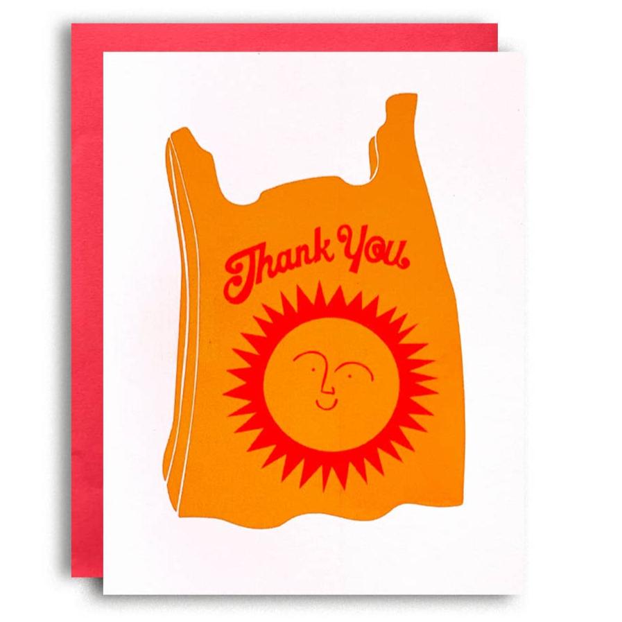 Bodega Bag Thank You | Risograph Greeting Card