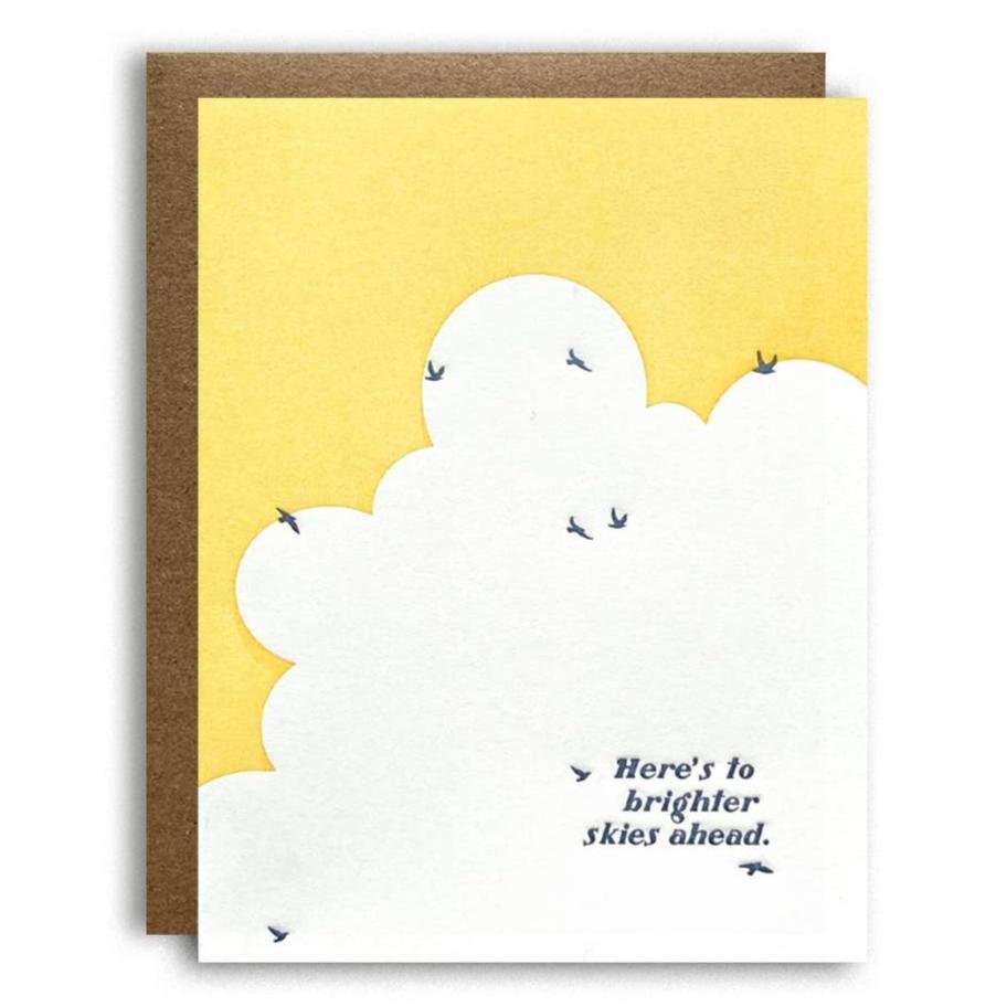 Brighter Skies Ahead Grief | Letterpress Greeting Card