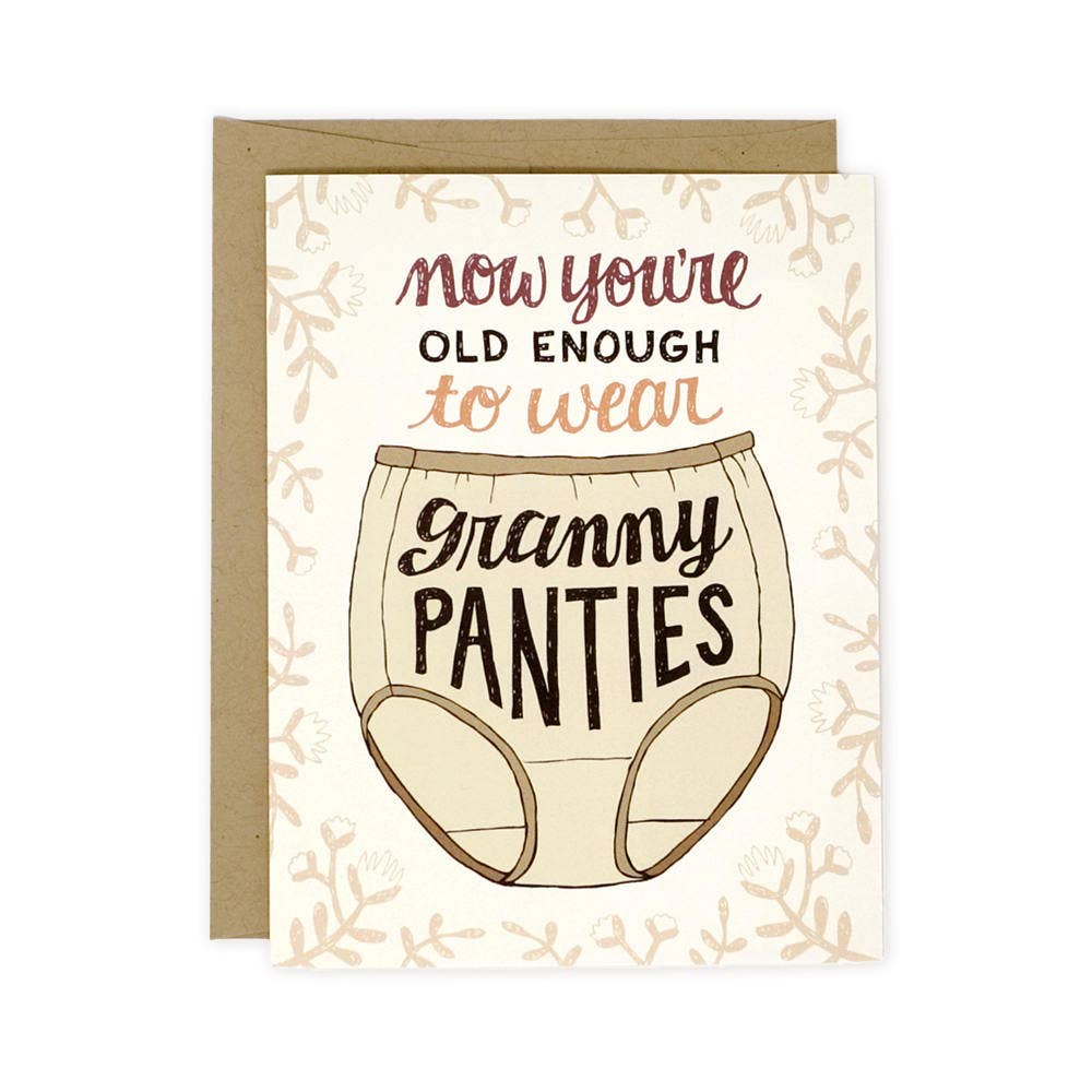 Granny Panties Birthday Greeting Card