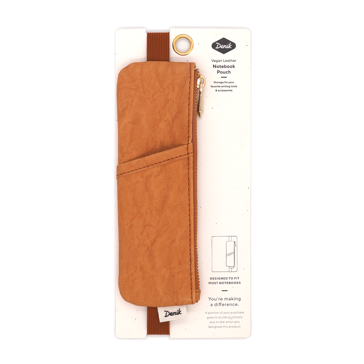 Caramel Vegan Suede Notebook Pouch