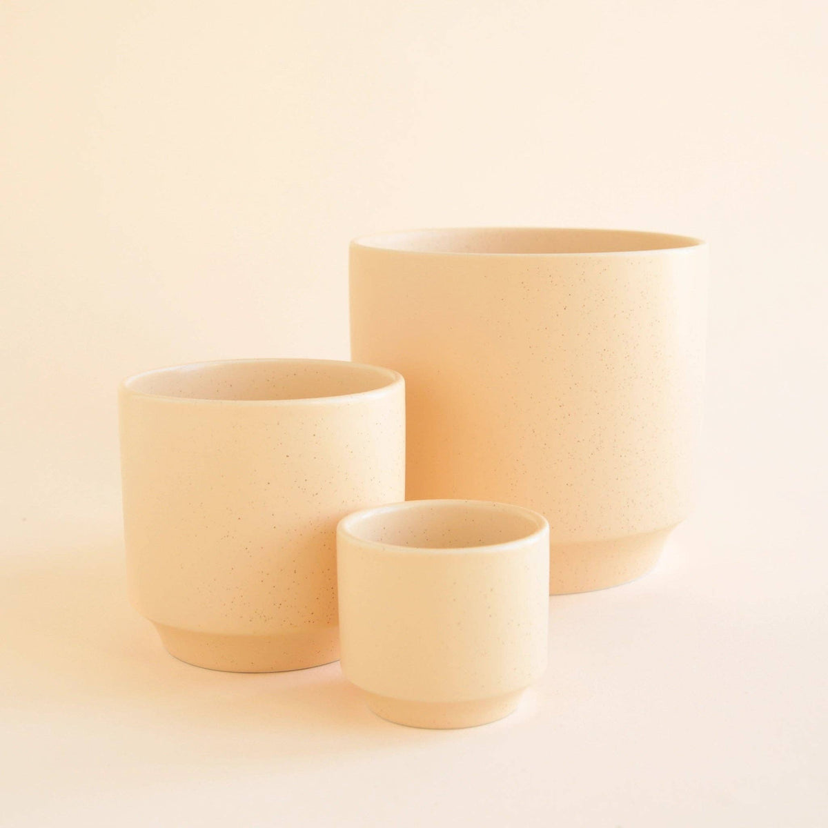 Parker Planter | Vanilla Speckle 4.5&quot; &amp; 6.75&quot;