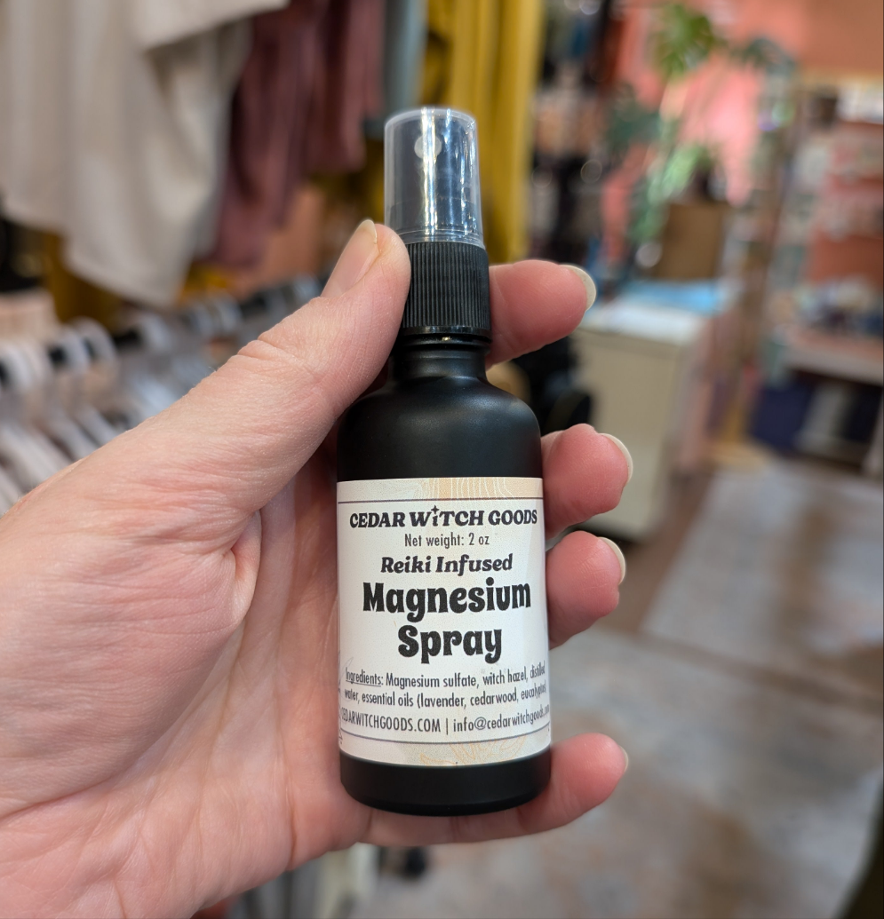 Magnesium Spray | Reiki Infused | 2 oz Glass Bottle