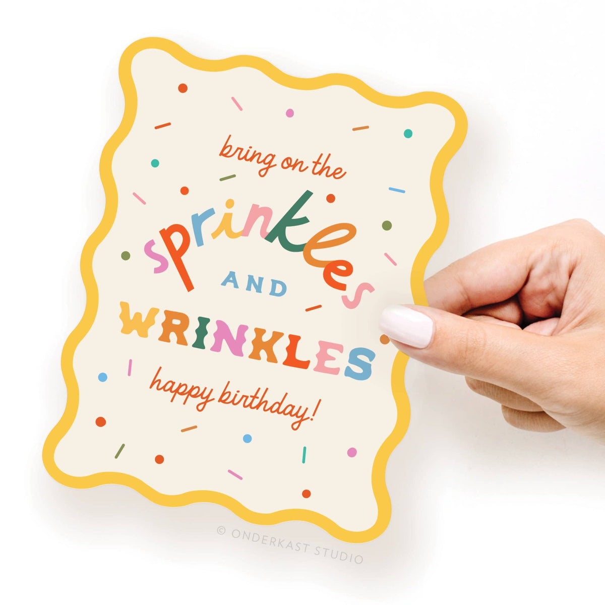 Wavy Die Cut Sprinkles and Wrinkles Greeting Card