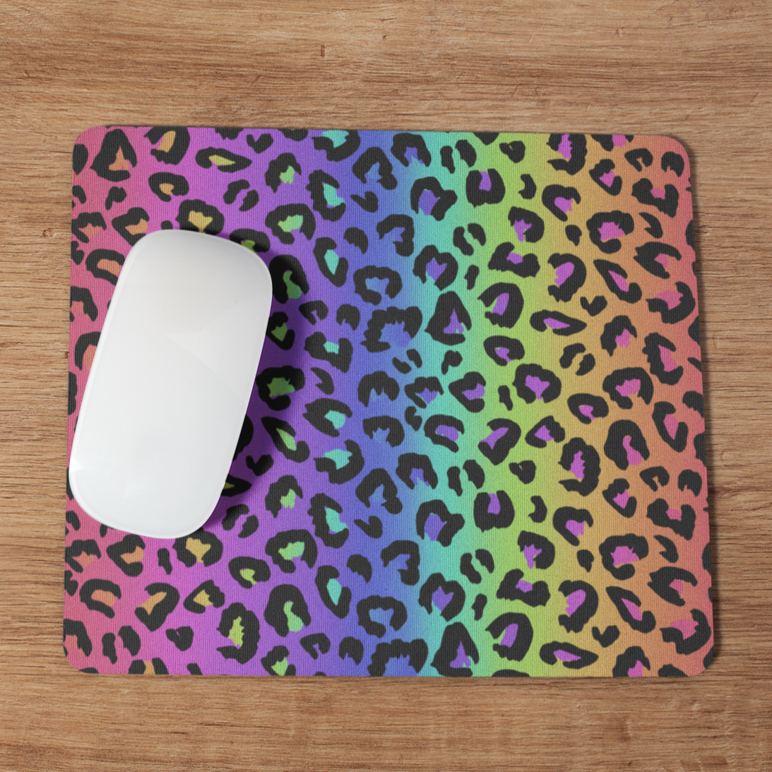 Rainbow Leopard Mouse Pad