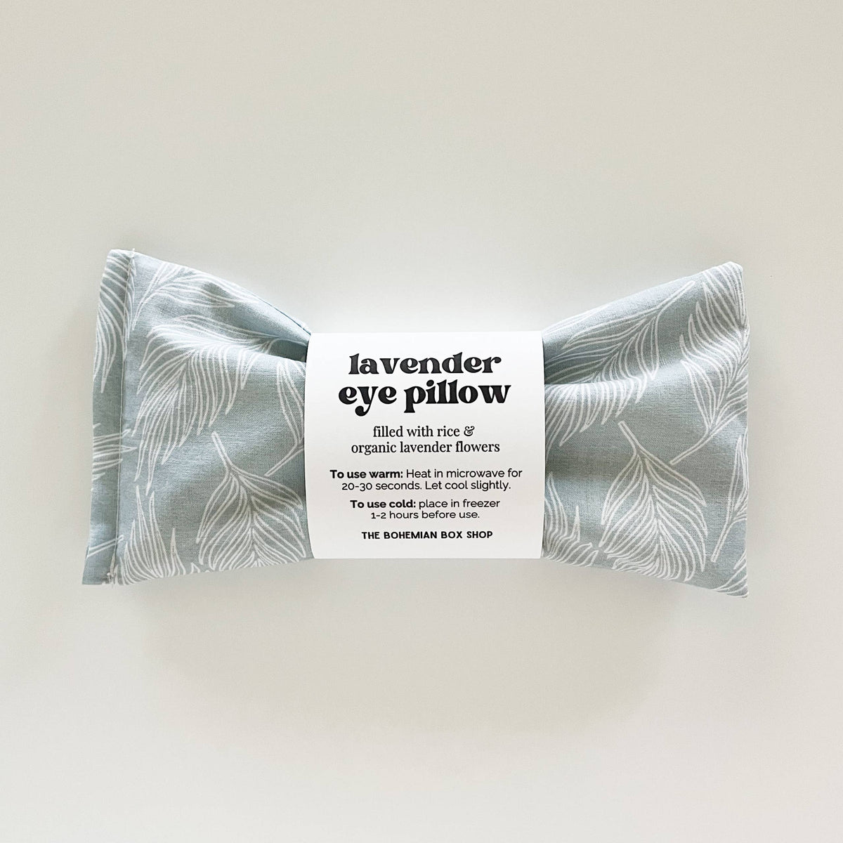 White Ferns Blue-Gray Lavender Eye Pillow