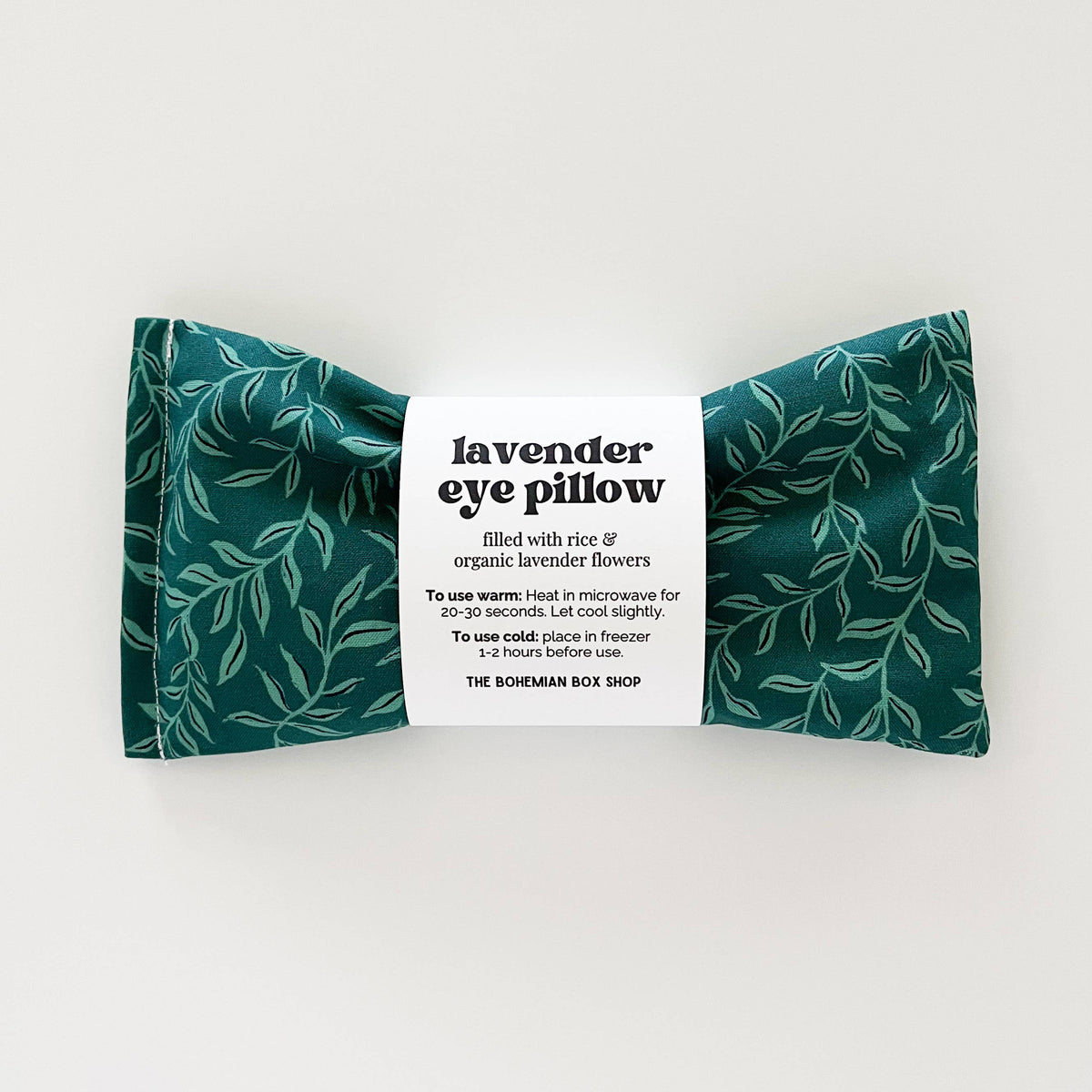 Lavender Eye Pillow - Dark Teal Vines