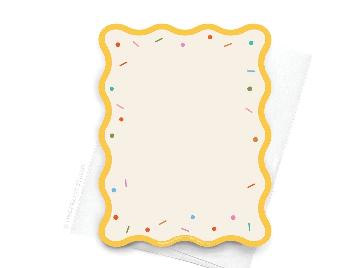 Wavy Die Cut Sprinkles and Wrinkles Greeting Card