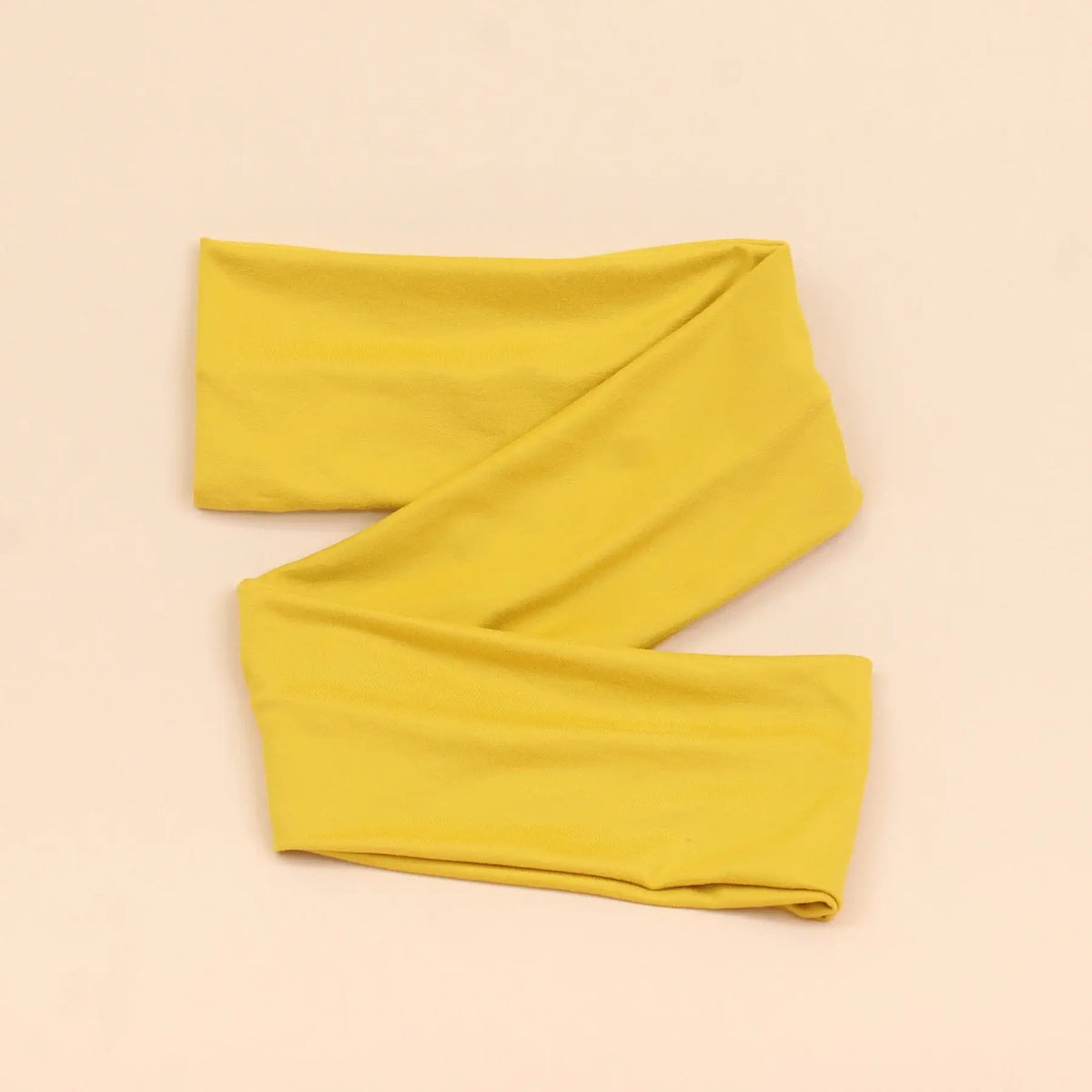 Mustard Solid Wrap Headband