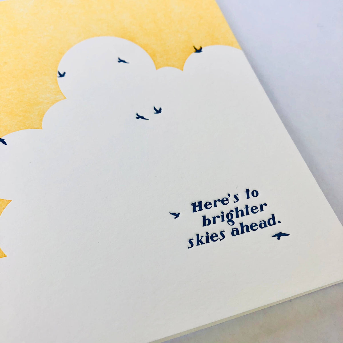 Brighter Skies Ahead Grief | Letterpress Greeting Card