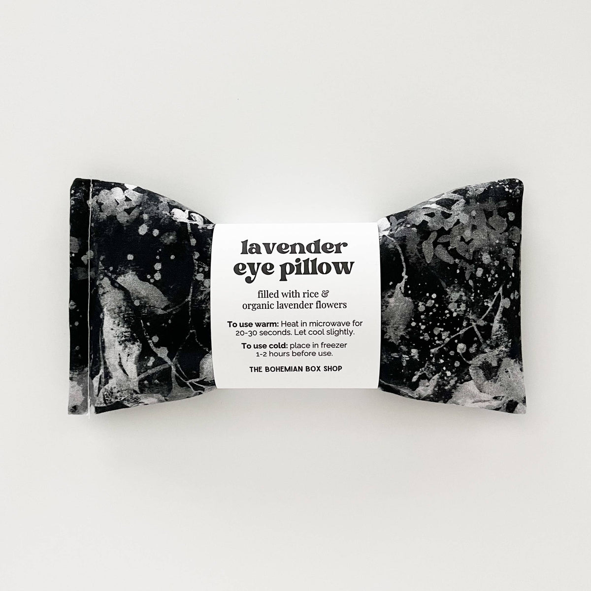 Splatter Water Color B&amp;W | Lavender Eye Pillow