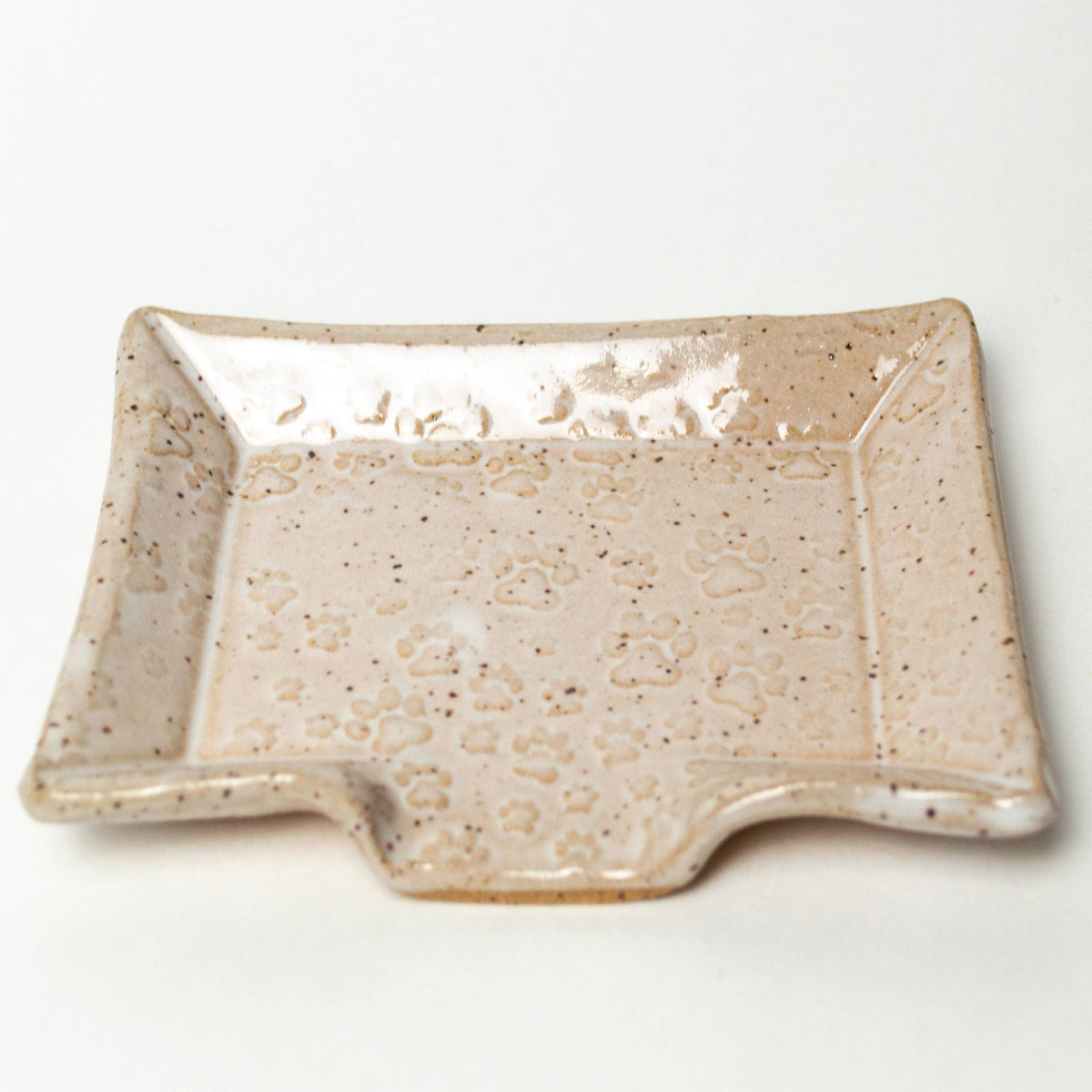 Paw Print Ceramic Soap Dish