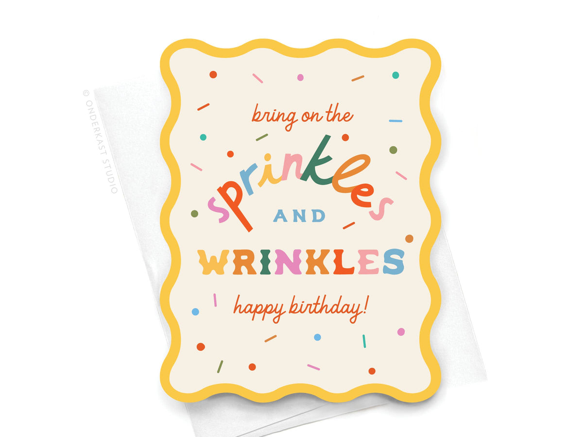 Wavy Die Cut Sprinkles and Wrinkles Greeting Card